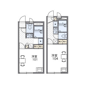 1K Apartment in Mure - Mitaka-shi Floorplan
