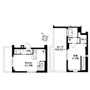 1LDK Mansion in Chuocho - Meguro-ku Floorplan