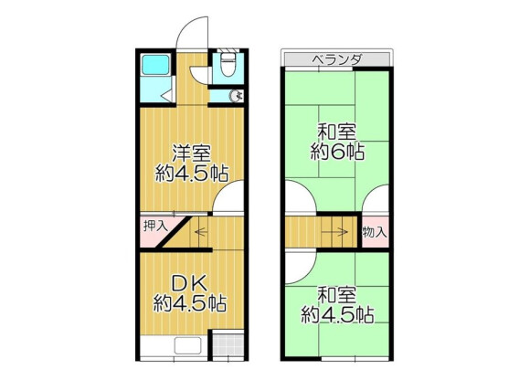 3DK House to Buy in Hirakata-shi Floorplan