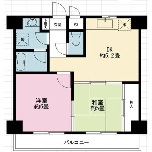 2DK Mansion in Nakano - Nakano-ku Floorplan