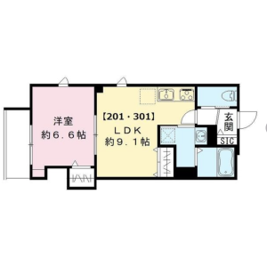 1LDK Mansion in Senriyama higashi - Suita-shi Floorplan