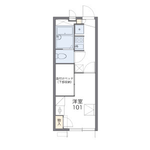 1K Apartment in Ohiraki - Osaka-shi Fukushima-ku Floorplan