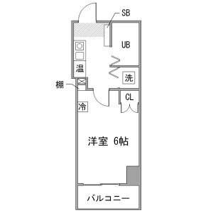 1K Mansion in Shimochiai - Shinjuku-ku Floorplan