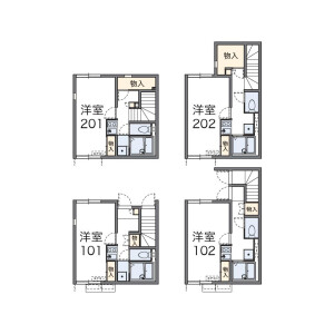 1K Apartment in Miyamotocho - Itabashi-ku Floorplan