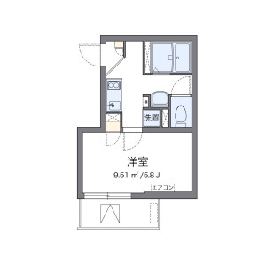 1K Mansion in Minamisaiwai - Yokohama-shi Nishi-ku Floorplan