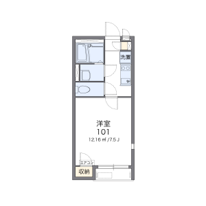 1K Apartment in Higashi - Kunitachi-shi Floorplan