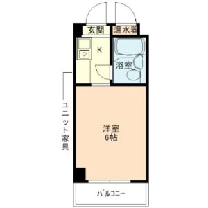 1R Mansion in Udagawacho - Shibuya-ku Floorplan