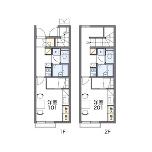 1K Apartment in Ukima - Kita-ku Floorplan