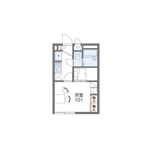 1K Apartment in Kamioichi - Nishinomiya-shi Floorplan