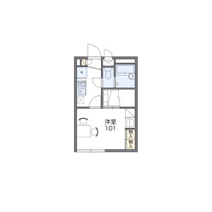 1K Apartment in Kawabukuro - Iwata-shi Floorplan