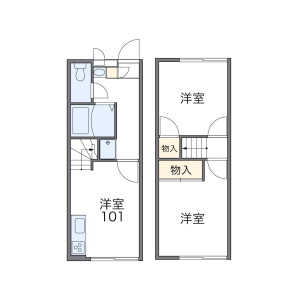 2DK Apartment in Oyabe - Yokosuka-shi Floorplan