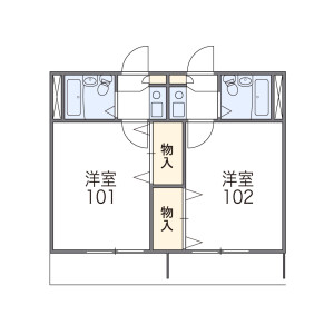 1K 아파트 in Gumizawa - Yokohama-shi Totsuka-ku Floorplan