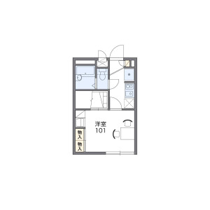 1K Apartment in Shinchiba - Chiba-shi Chuo-ku Floorplan