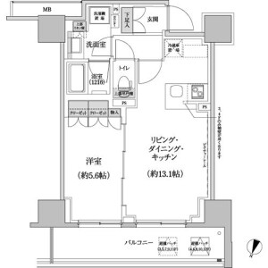 1LDK Mansion in Hommachi - Shibuya-ku Floorplan