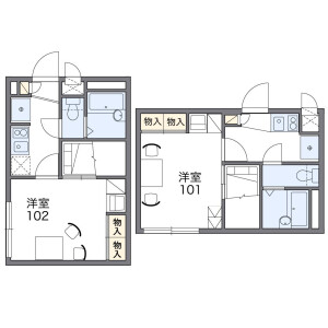 1K Apartment in Shinkawa - Mitaka-shi Floorplan
