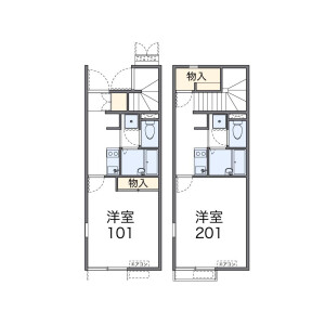 1K Apartment in Miyamotocho - Tokorozawa-shi Floorplan