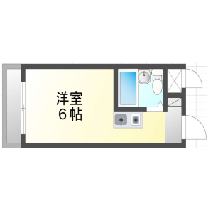 1R Mansion in Sammeicho - Osaka-shi Abeno-ku Floorplan