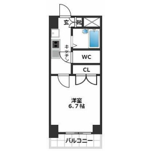1K Mansion in Tsukishima - Chuo-ku Floorplan