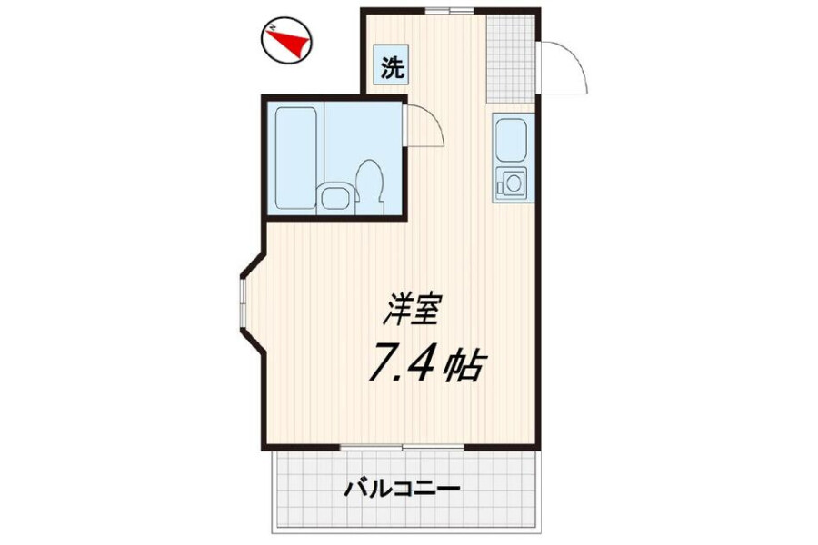 1R Apartment to Rent in Kawasaki-shi Takatsu-ku Floorplan