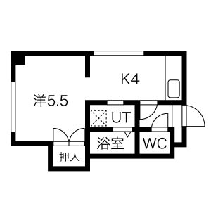 1K Mansion in Nangodori(minami) - Sapporo-shi Shiroishi-ku Floorplan