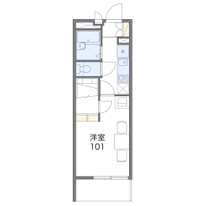 戶田市喜沢-1K公寓大廈 房屋格局