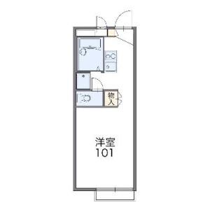 1K Apartment in Shirakibaru - Onojo-shi Floorplan