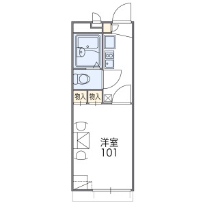 1K Apartment in Kishibe naka - Suita-shi Floorplan