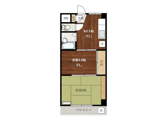 2K Apartment to Rent in Kawasaki-shi Miyamae-ku Floorplan