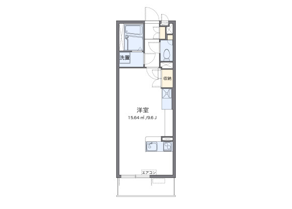 1R Apartment to Rent in Higashimatsuyama-shi Floorplan