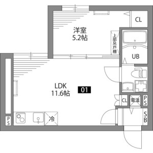 1LDK Mansion in Higashioi - Shinagawa-ku Floorplan