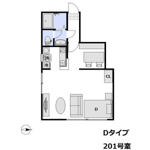 1LDK Apartment in Tenjincho - Shinjuku-ku Floorplan