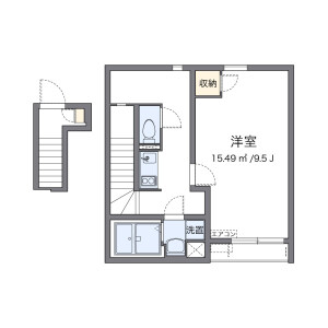 1K Apartment in Miyoshicho - Fuchu-shi Floorplan