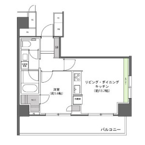 1LDK {building type} in Toranomon - Minato-ku Floorplan
