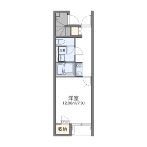 1K Apartment in Nagao - Kitakyushu-shi Kokuraminami-ku Floorplan