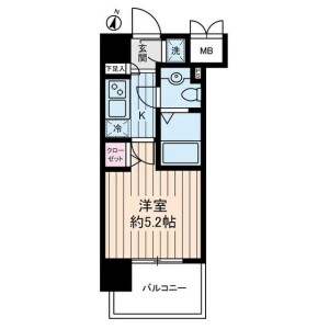 1K Mansion in Minamimachi - Kawasaki-shi Kawasaki-ku Floorplan