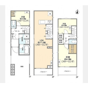 3LDK House in Kuritaya - Yokohama-shi Kanagawa-ku Floorplan