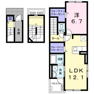 1LDK Apartment in Sano - Adachi-ku Floorplan