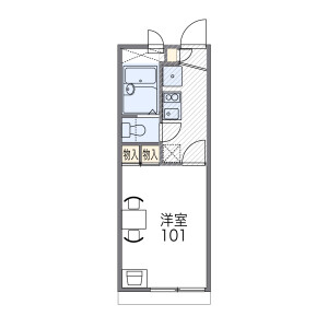 1K Apartment in Ebisucho - Kyoto-shi Kamigyo-ku Floorplan