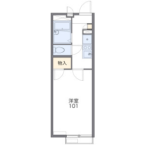 1K Apartment in Mukodaicho - Nishitokyo-shi Floorplan