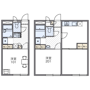 2DK Apartment in Irifunecho - Hadano-shi Floorplan