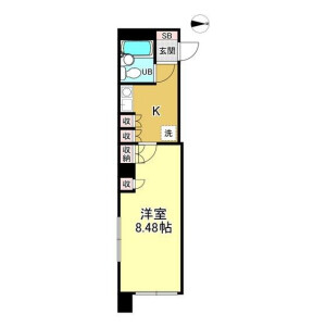 1K Mansion in Kamimaruko hachimancho - Kawasaki-shi Nakahara-ku Floorplan