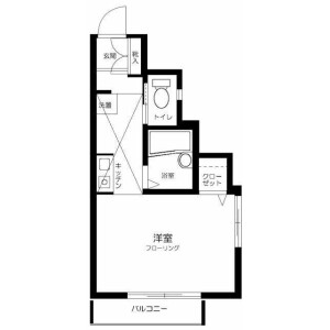 1K Apartment in Kishiya - Yokohama-shi Tsurumi-ku Floorplan