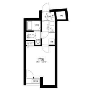 1K Mansion in Koishikawa - Bunkyo-ku Floorplan