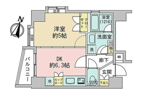 1DK {building type} in Minamiazabu - Minato-ku