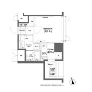 1R Mansion in Ichigayayanagicho - Shinjuku-ku Floorplan