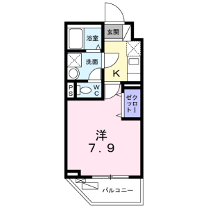 1K Mansion in Kamata - Ota-ku Floorplan