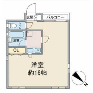 1K Mansion in Higashiazabu - Minato-ku Floorplan