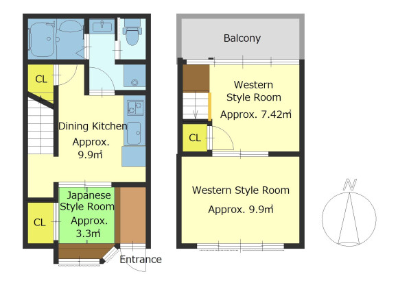 3DK House to Buy in Kyoto-shi Shimogyo-ku Floorplan