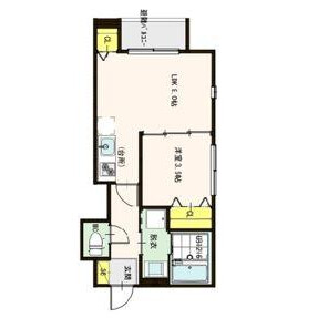 1LDK Mansion in Nishimikuni - Osaka-shi Yodogawa-ku Floorplan