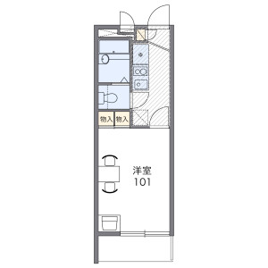 1K Mansion in Toriitori - Nagoya-shi Nakamura-ku Floorplan